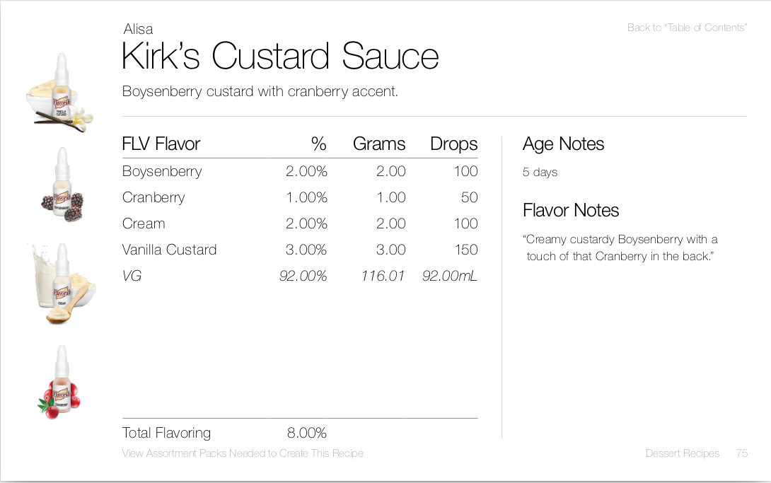 Kirk’s Custard Sauce by Alisa