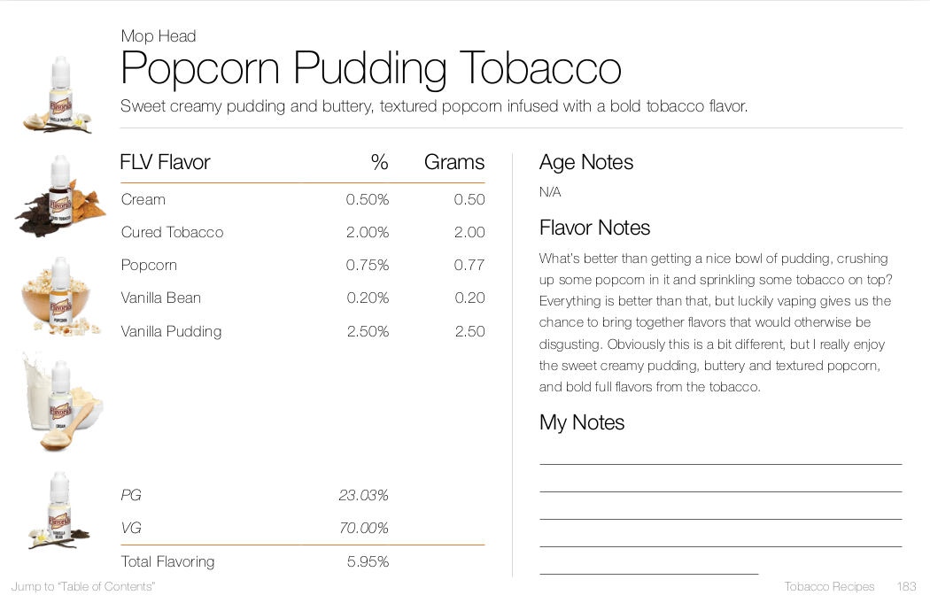 Popcorn Pudding Tobacco by Mop Head