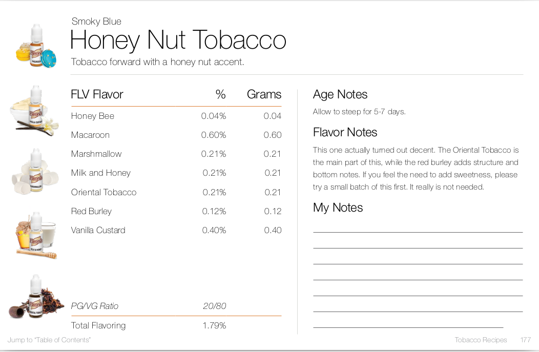 Honey Nut Tobacco by Smoky Blue